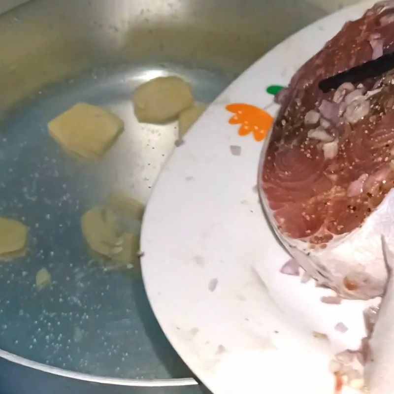 Bước 2 Nấu nước lèo bánh canh cá dầm đậm đà bánh canh cá dầm