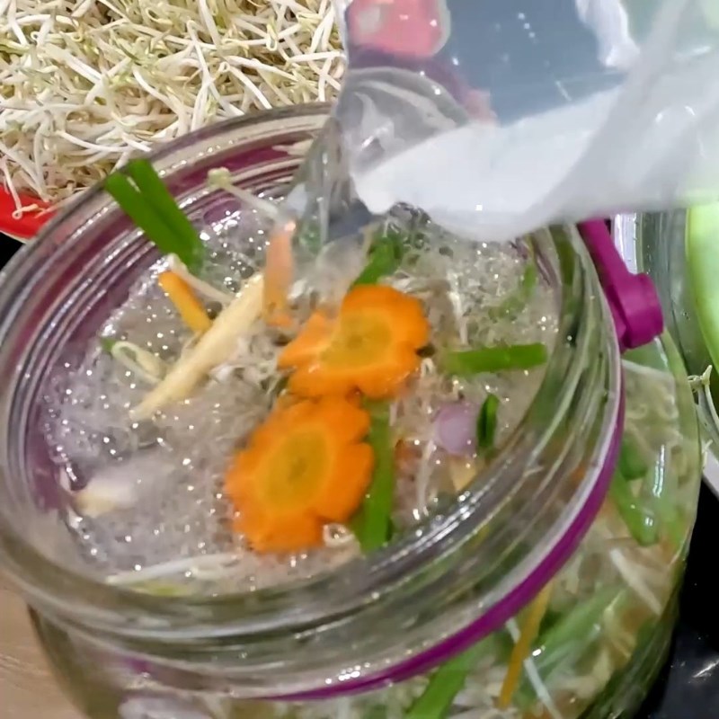 Bước 4 Ngâm dưa giá ăn liền cấp tốc Dưa giá muối ăn liền