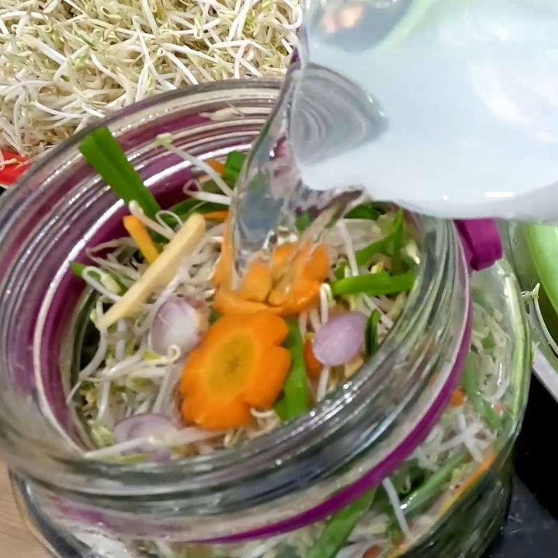 Bước 4 Ngâm dưa giá ăn liền cấp tốc Dưa giá muối ăn liền