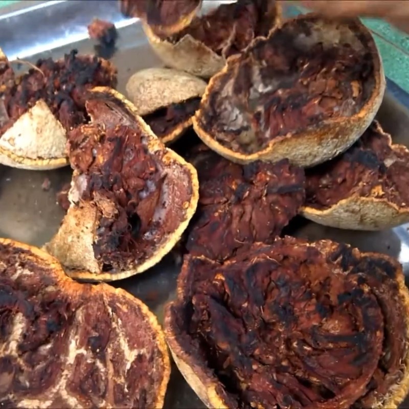 Bước 2 Nướng cơm quách khô Rượu trái quách