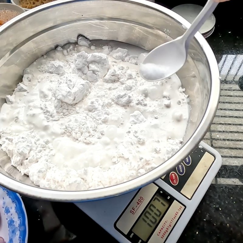 Bước 1 Pha bột bánh Bánh đúc nước cốt dừa
