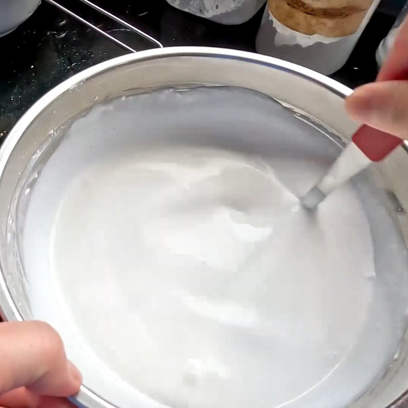 Bước 1 Pha bột bánh Bánh đúc nước cốt dừa
