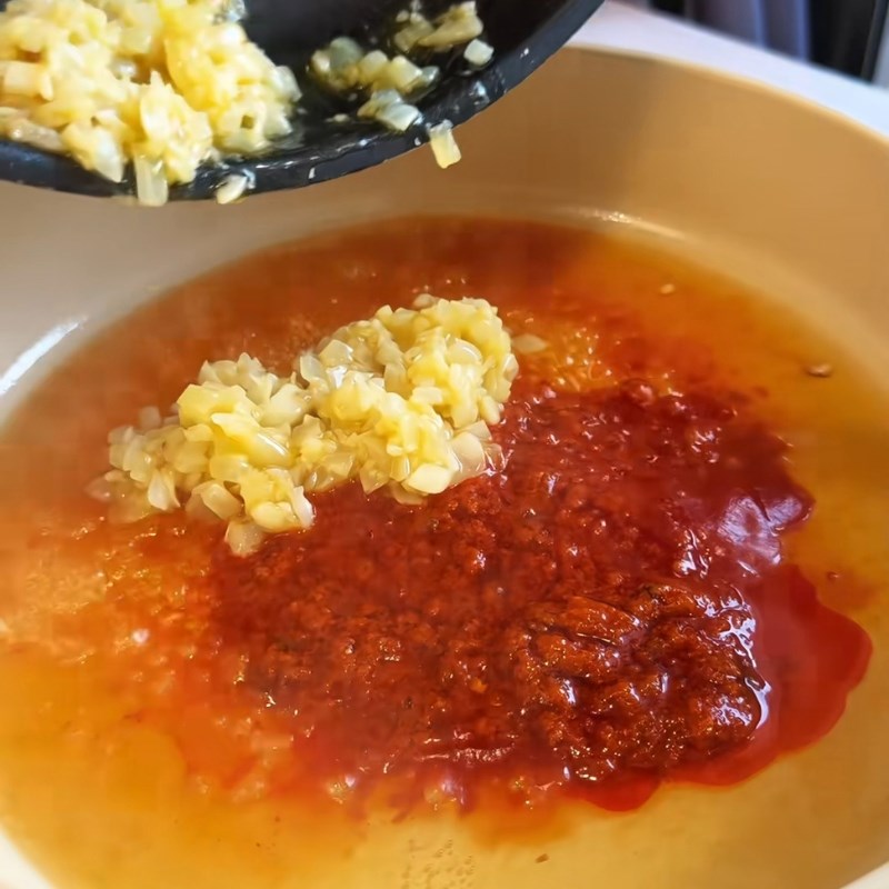 Bước 2 Pha chế nước sốt ướp dẻ sườn bò Dẻ sườn bò nướng sa tế