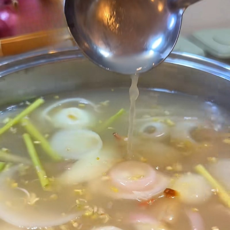 Bước 4 Pha nấu nước nhúng mẻ chua thanh Bắp bò nhúng mẻ