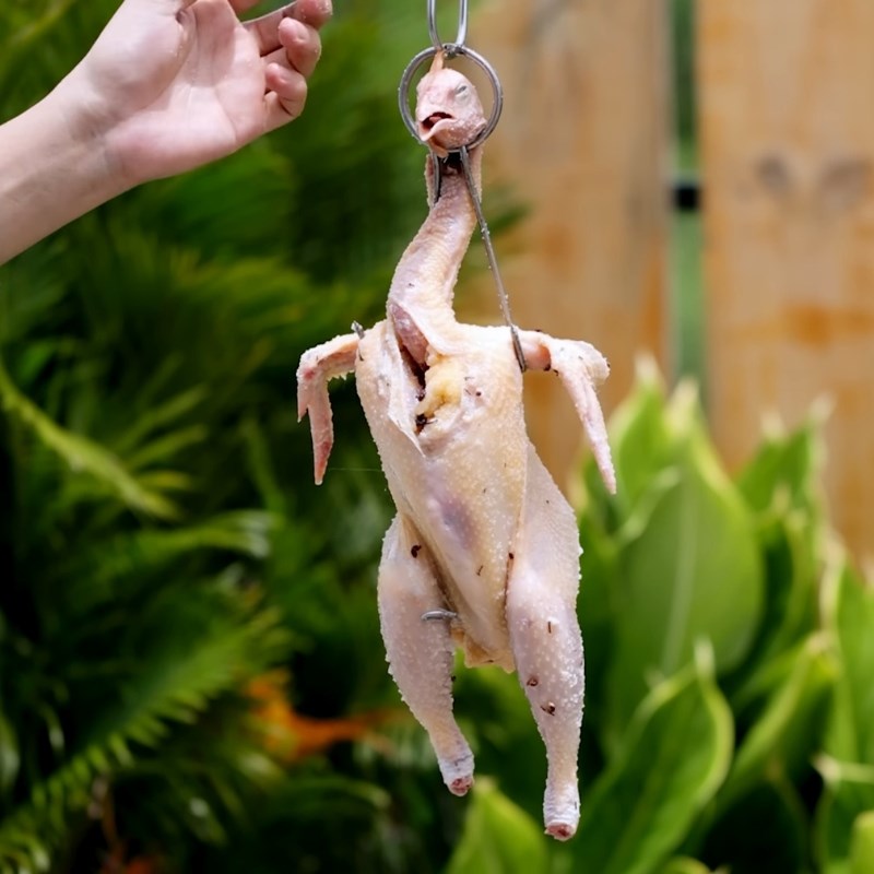 Bước 3 Phơi gà để da giòn đẹp mắt Gà ủ muối hoa tiêu
