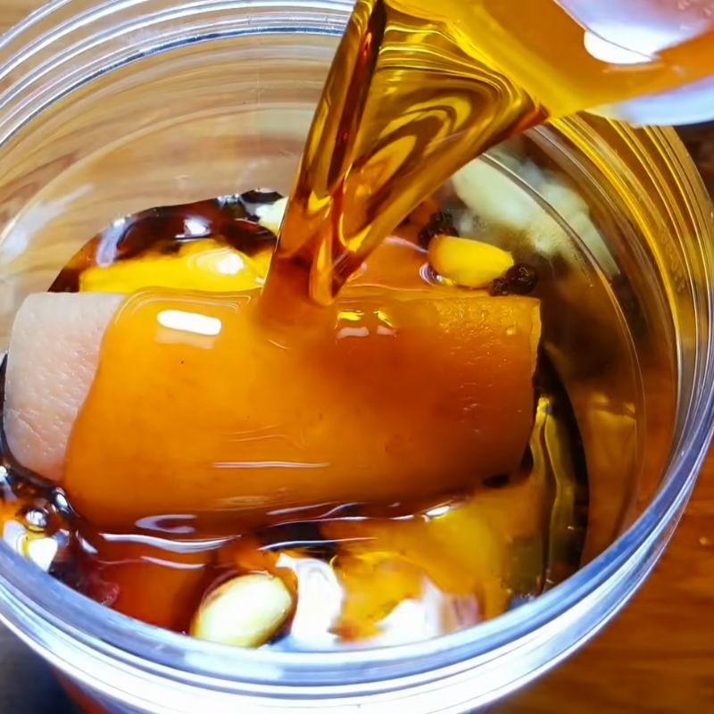 Bước 7 Sắp xếp và ngâm thịt ba chỉ thịt ba chỉ ngâm nước mắm