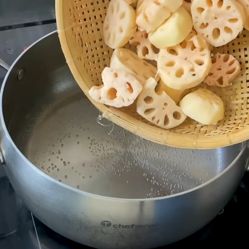 Bước 3 Sơ chế các nguyên liệu khác Lẩu dê thuốc bắc