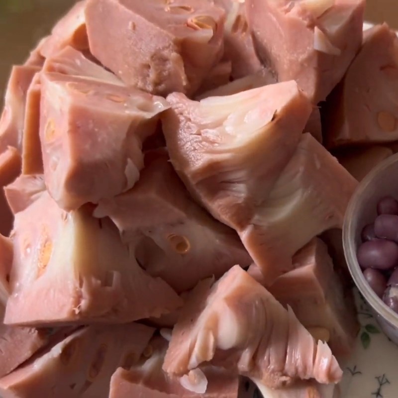 Bước 1 Sơ chế mít non hầm Mít hầm