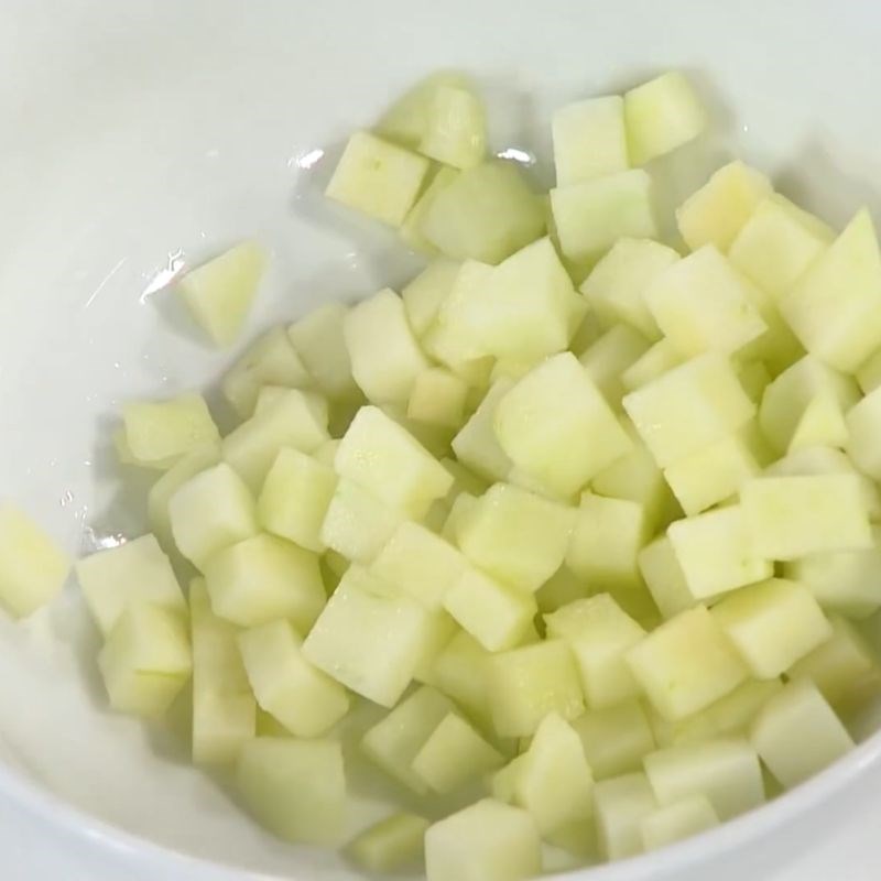 Bước 1 Sơ chế táo xanh và chuẩn bị nhân Bánh pancake táo