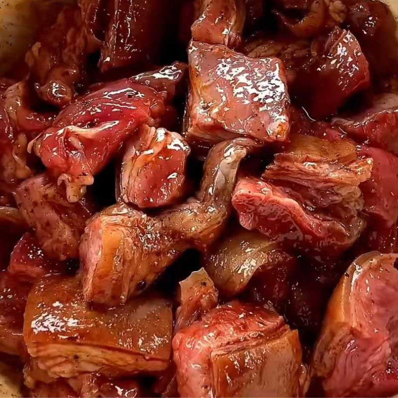 Bước 1 Sơ chế và ướp thịt dê dê chao dầu