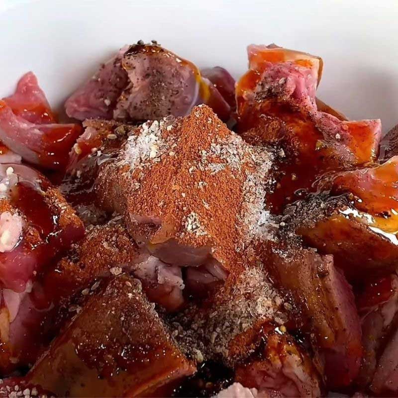 Bước 1 Sơ chế và ướp thịt dê dê chao dầu