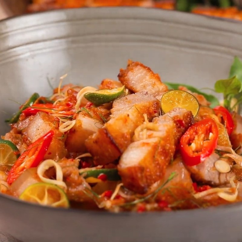 Bước 5 Thành phẩm Thịt ba chỉ chiên giòn