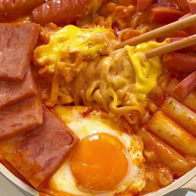 Bước 4 Thành phẩm Mì cay phô mai Hàn Quốc