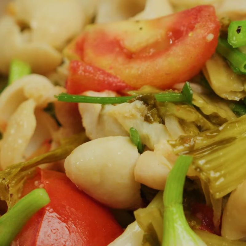 Bước 5 Thành phẩm lòng già xào dưa chua