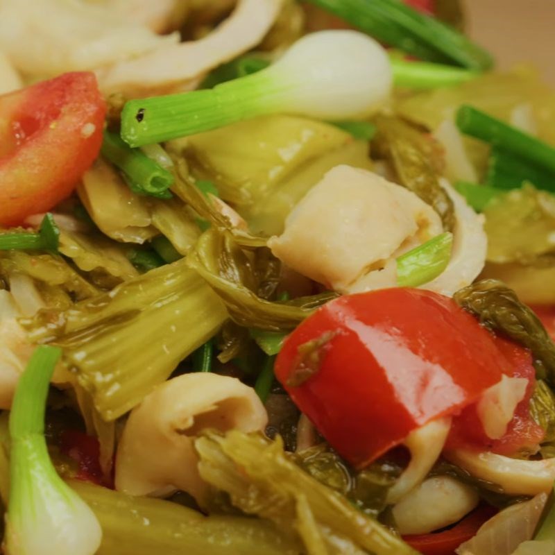 Bước 5 Thành phẩm lòng già xào dưa chua