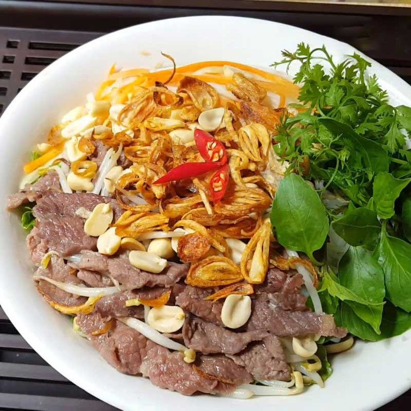 Bước 8 Thành phẩm bún bò trộn