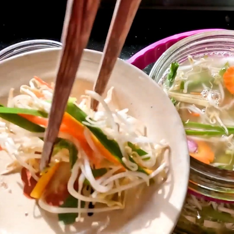 Bước 5 Thành phẩm Dưa giá muối ăn liền