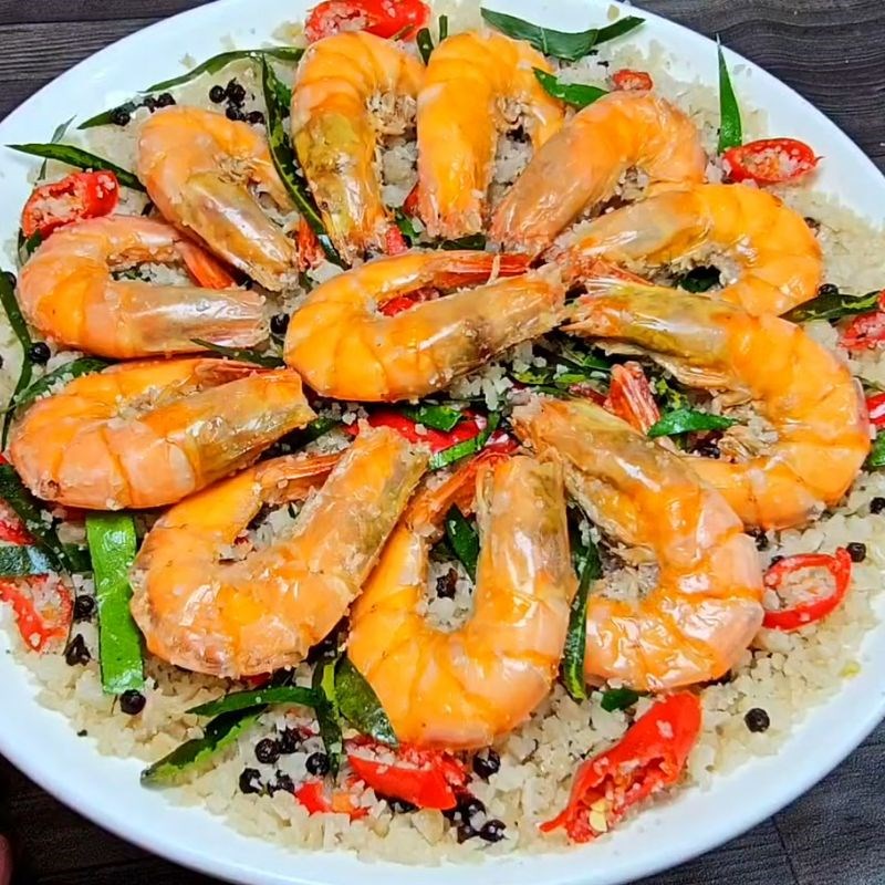 Bước 7 Thành phẩm tôm rang muối hột