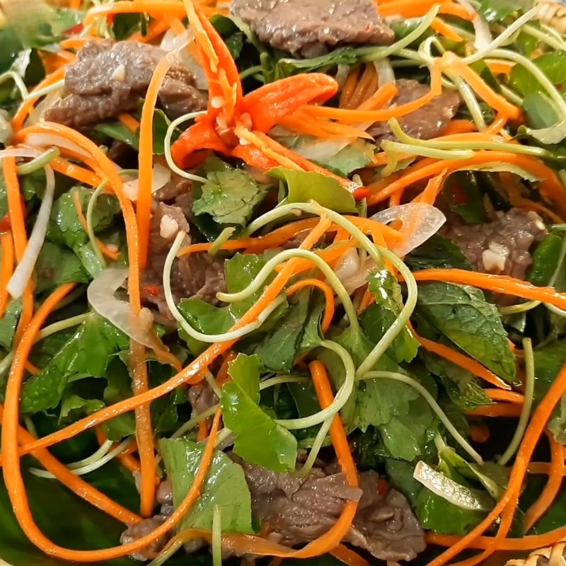 Bước 6 Thành phẩm Gỏi bò rau má