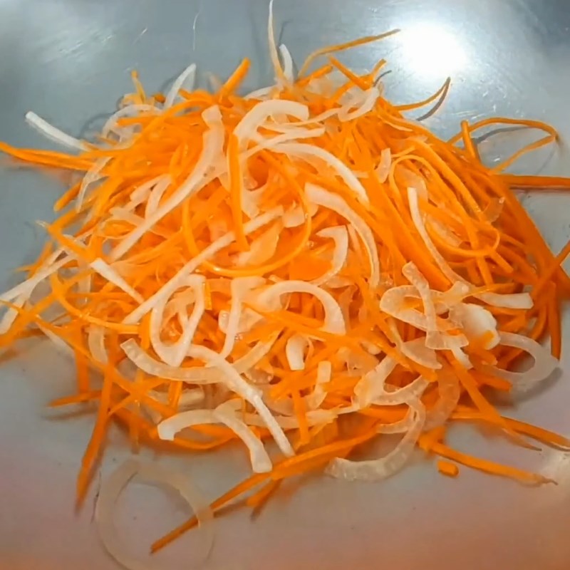 Bước 5 Trộn gỏi rau má thịt bò Gỏi bò rau má