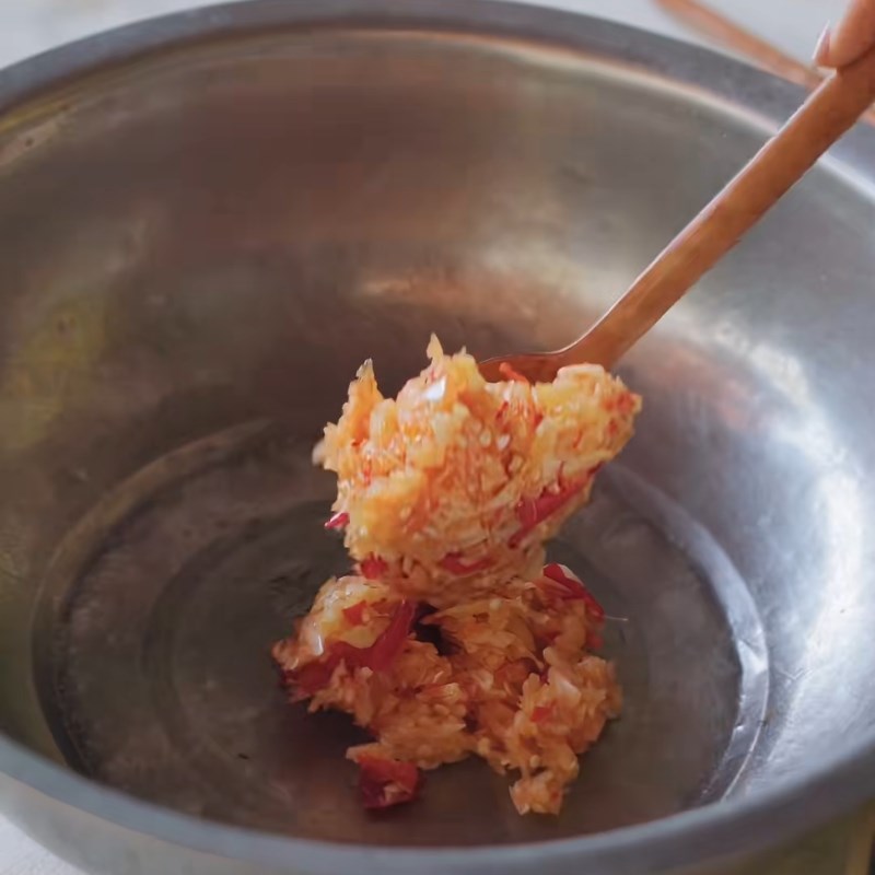 Bước 3 Trộn mắm đậm đà, thấm vị Mắm đu đủ Huế