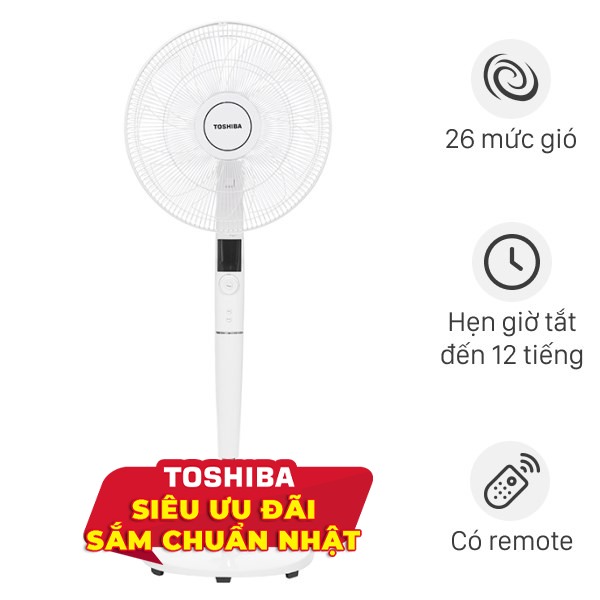 Quạt đứng Toshiba  9 cánh DC inverter F-LSD30(W)VN 30W