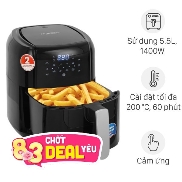 Nồi chiên không dầu Magic Eco 5.5 lít AC-102