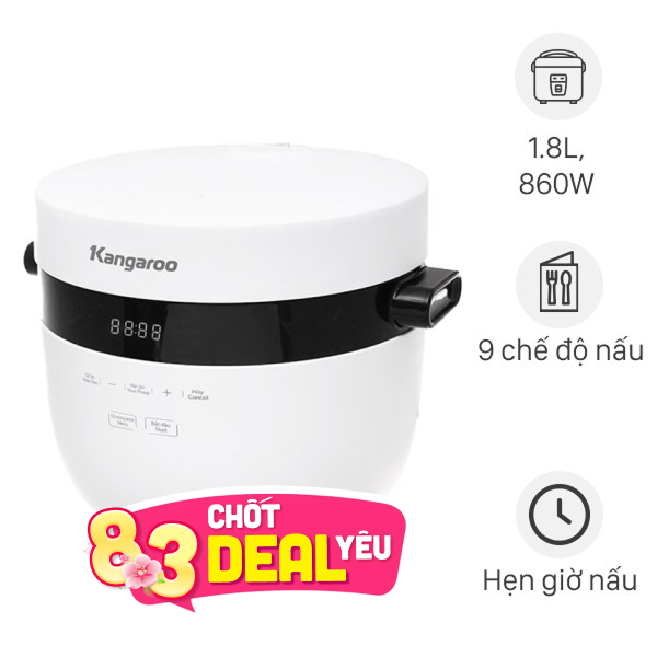 Nồi cơm điện tử Kangaroo 1.8 lít KG18DR9
