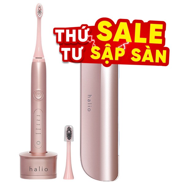 Bàn chải điện Halio Sonic Whitening Pro Rose Gold