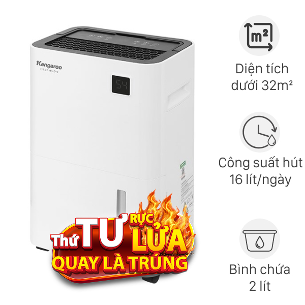 Máy hút ẩm Kangaroo KGDH16 225W