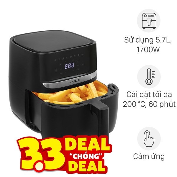 Nồi chiên không dầu Hafele 5.7 lít HS-AF502B (535.43.713)