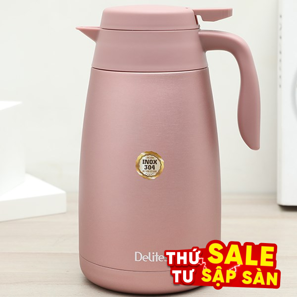 Bình giữ nhiệt nóng lạnh Inox 1600 ml Delites KH16
