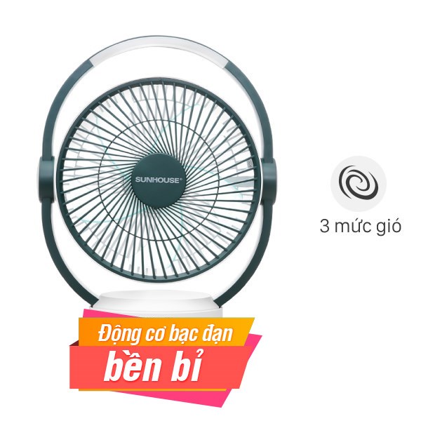 Quạt sạc điện Sunhouse  5 cánh SHD7116 25W