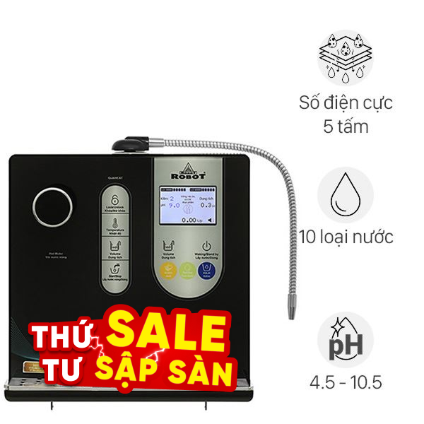 Máy lọc nước điện giải ion kiềm nóng nguội ROBOT IonSmart 510X 5 tấm điện cực