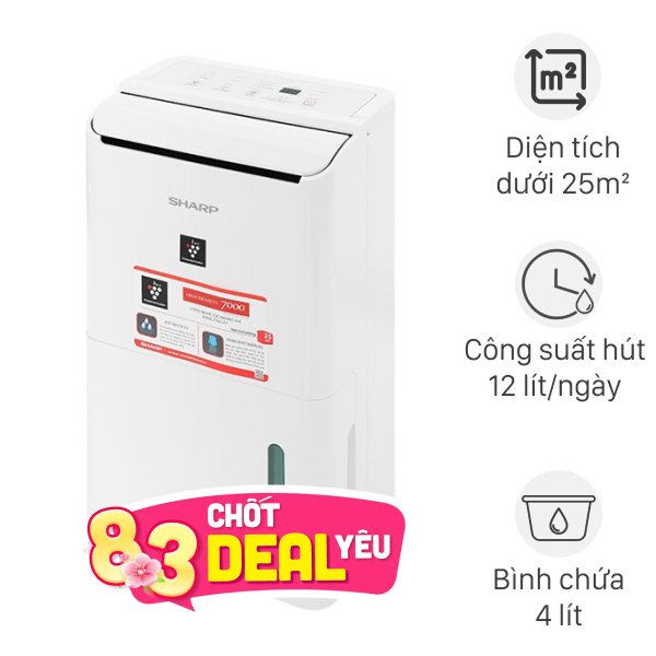Máy hút ẩm Sharp DW-D12A-W 240W