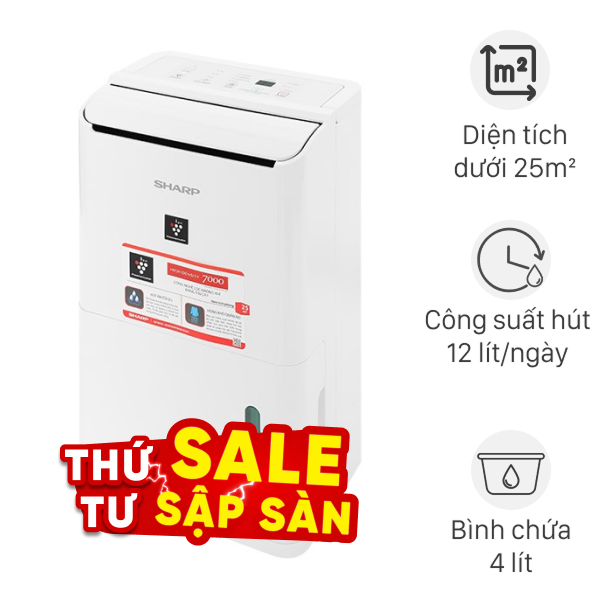 Máy hút ẩm Sharp DW-D12A-W 240W