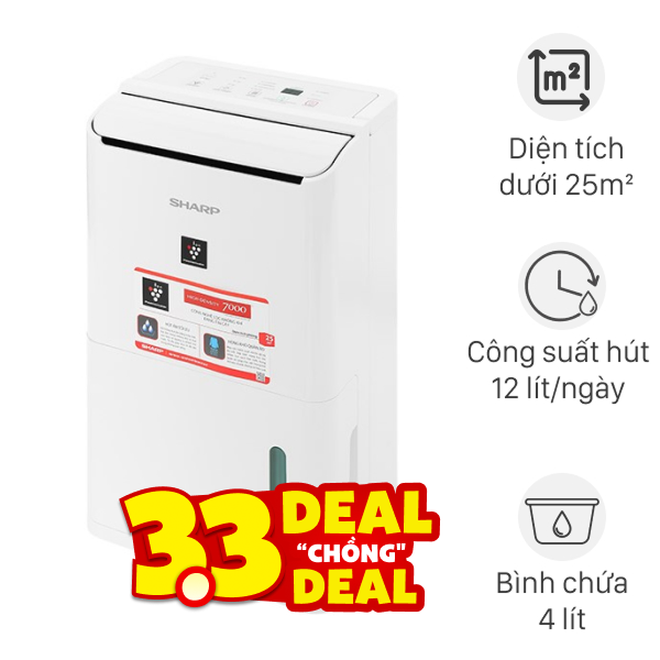Máy hút ẩm Sharp DW-D12A-W 240W