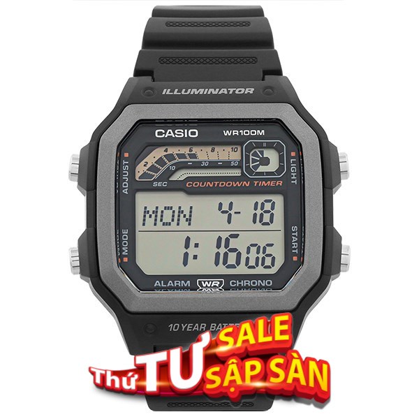 CASIO Timeless 42.1 mm Nam WS-1600H-1AVDF