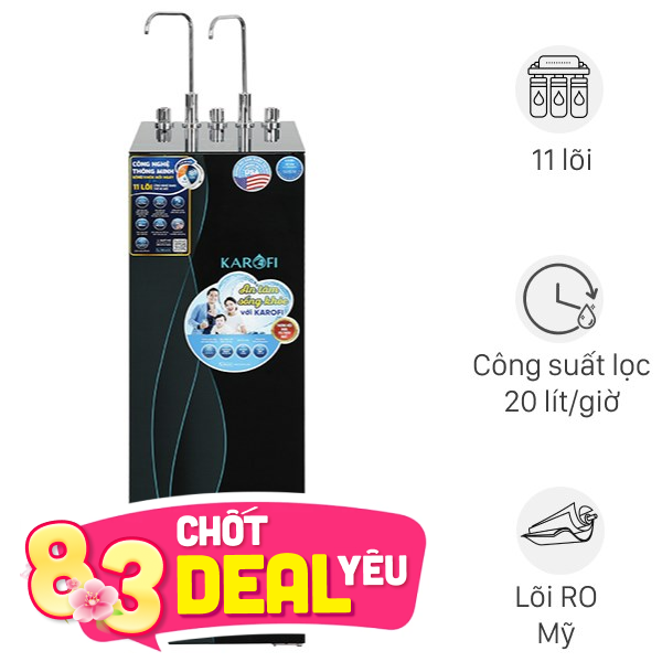 Máy lọc nước RO nóng nguội lạnh Hydrogen Karofi KAD-X68
