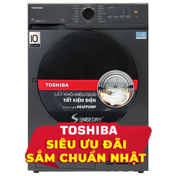 Máy sấy thông hơi Toshiba 7 Kg TD-H80SEV(SK)