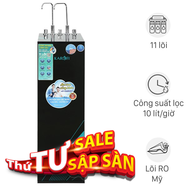 Máy lọc nước RO nóng nguội lạnh Karofi KAD-X58 11 lõi