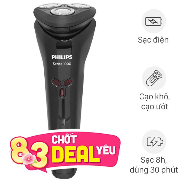 Máy cạo râu khô và ướt Philips S1103/02