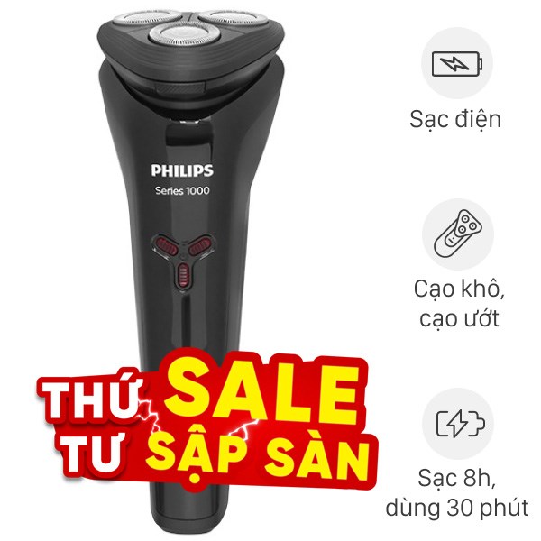 Máy cạo râu khô và ướt Philips S1103/02
