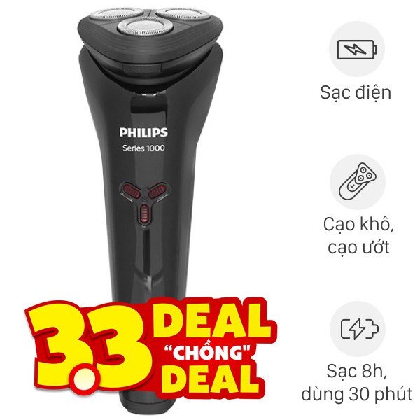 Máy cạo râu khô và ướt Philips S1103/02