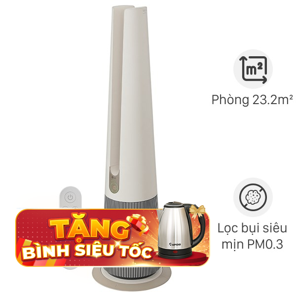 Máy lọc không khí kết hợp quạt LG PuriCare AeroTower Hit FS15GPBK0.ABAE 40W