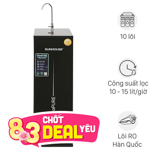 Máy lọc nước RO Hydrogen Sunhouse SHA8810K
