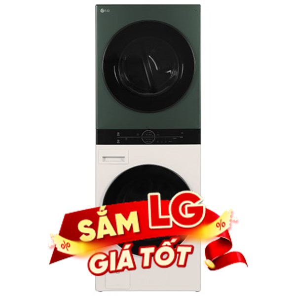 Tháp giặt sấy LG Inverter giặt 25 kg - sấy 17 kg WT2517NHEG