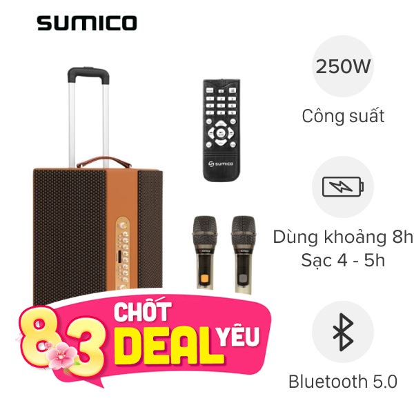 Loa kéo karaoke Sumico Hexagon Plus 250W