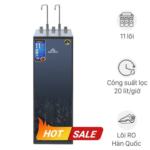 Máy lọc nước RO nóng nguội lạnh Hydrogen Hòa Phát HPN666 11 lõi