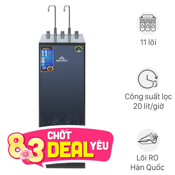 Máy lọc nước RO nóng nguội lạnh Hydrogen Hòa Phát HPN666